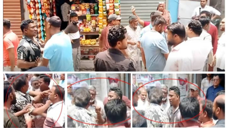 পরীক্ষার হলের সামনে বিএনপির দুপক্ষের হাতাহাতি